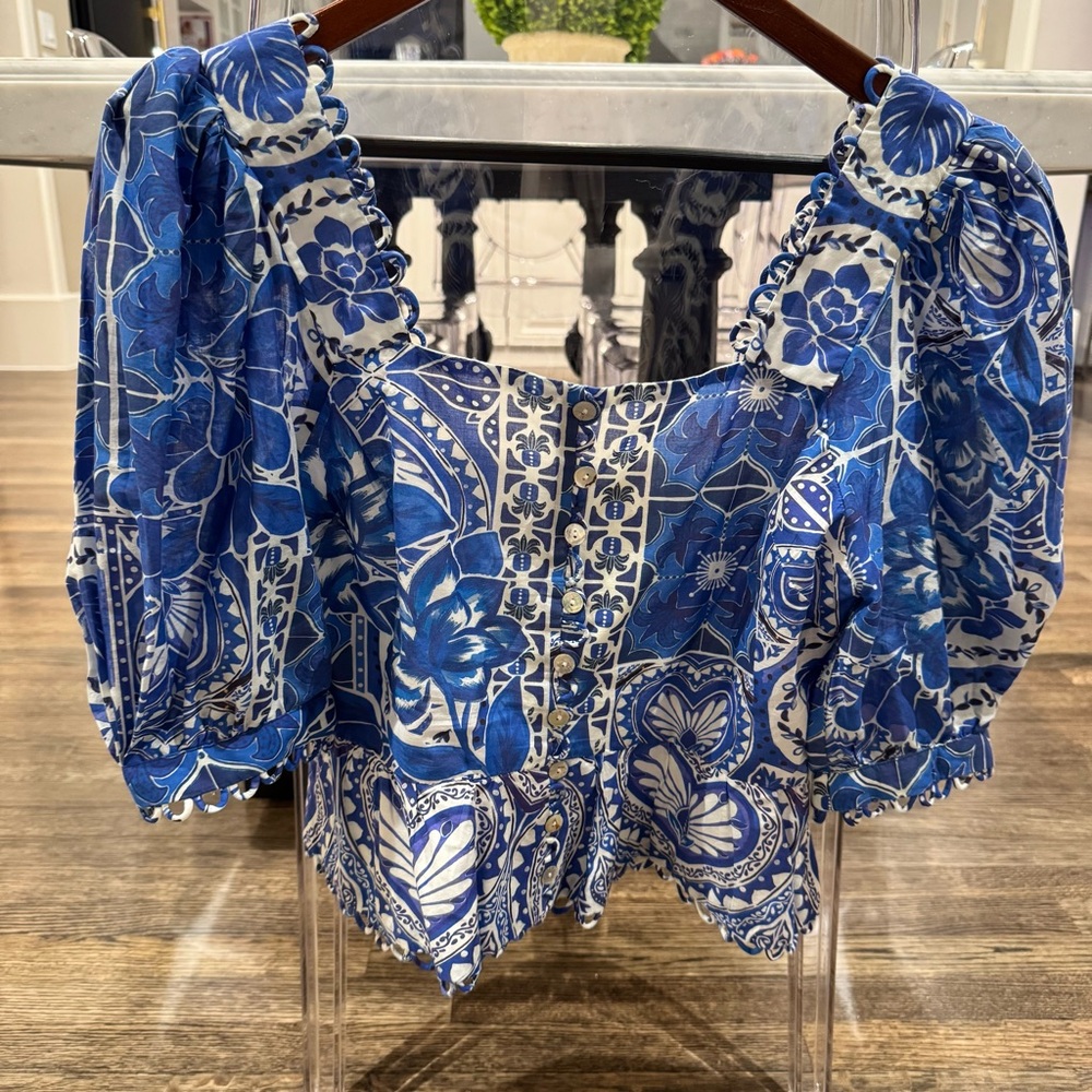 FARMRio Floral Blue Women's Top